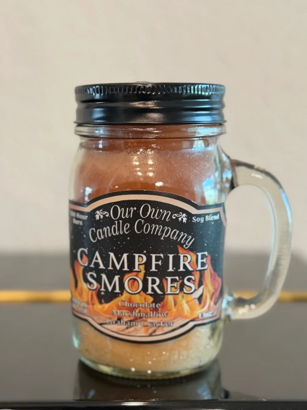 Campfire S'Mores Candle, Our Own Candle Company, Soy Blend, 13 oz Jar